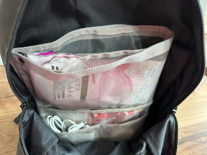リュックのデッドスペースも有効活用