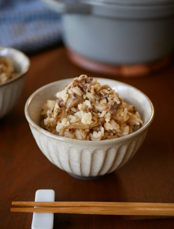 牛ごぼうの炊き込みご飯