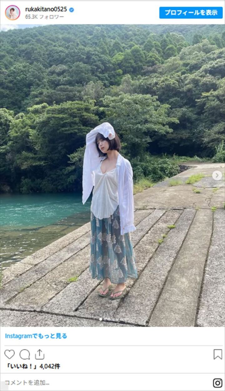 北野瑠華、写真集撮影中の自然体の様子 ※「北野瑠華」Instagram width=