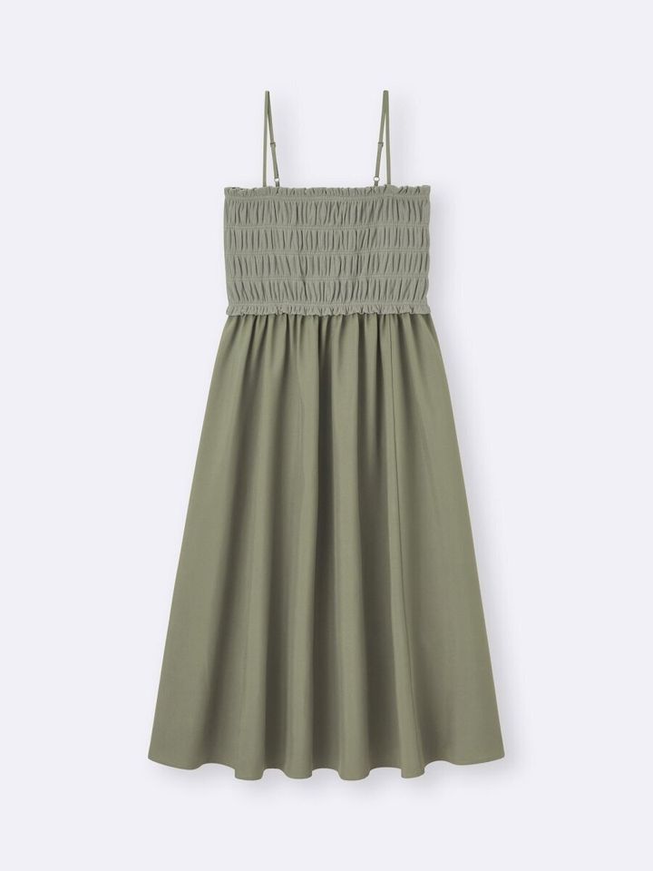 2026gu春大人女性おすすめ布帛コンビネーションワンピース