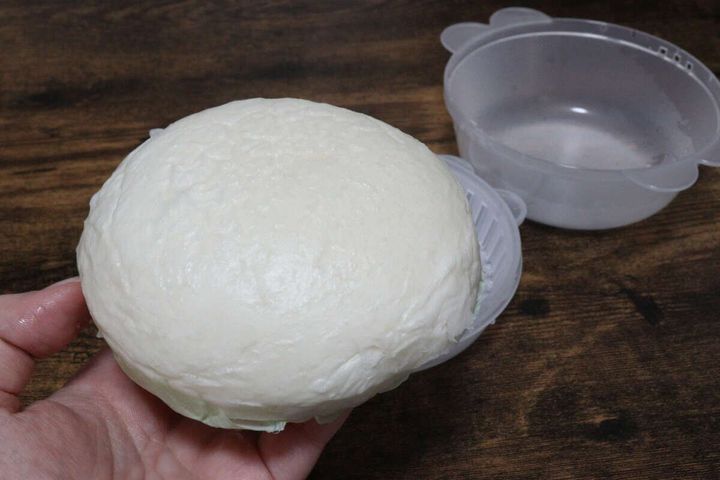 ダイソー 電子レンジでお手軽肉まん＆枝豆調理器 肉まん 仕上がり