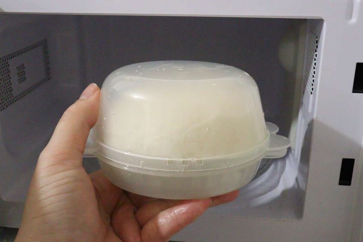 ダイソー 電子レンジでお手軽肉まん＆枝豆調理器 肉まん 使用例 電子レンジ