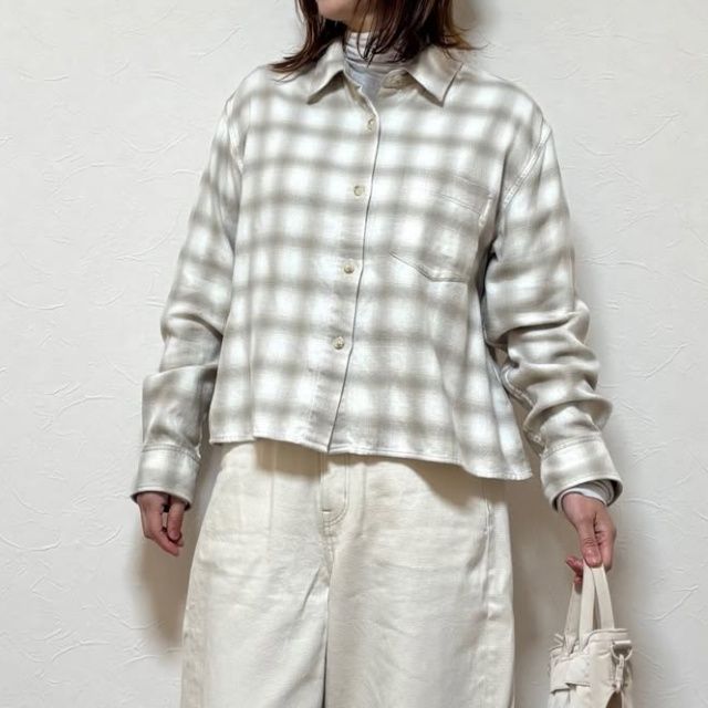 UNIQLO「フランネルボクシーシャツ」