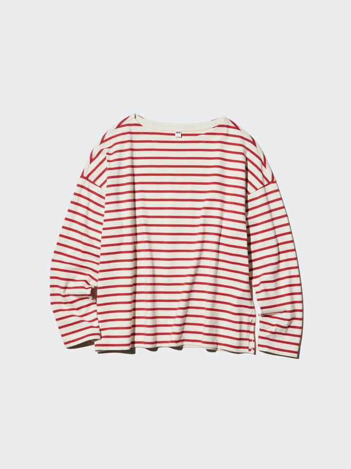 2026春ユニクロ大人女性おすすめ赤ボーダーT