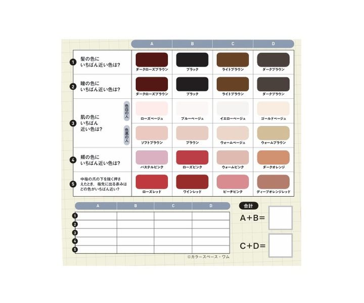 アンダートーン＝ベースカラー