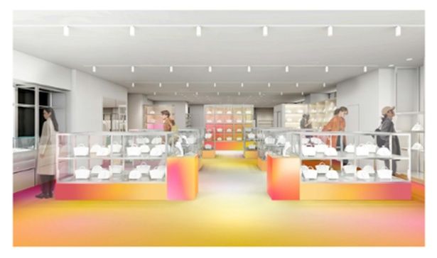 1階のバッグ＆ファッションフロア