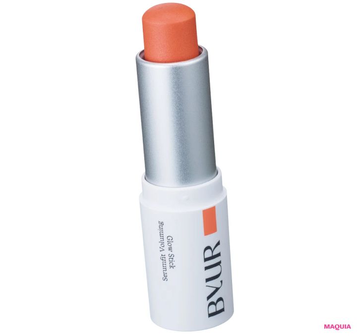 ミルキーオレンジのリップ＆チークコスメにおすすめのメイク ByUR セラムフィット ボリューミング グロースティック 01