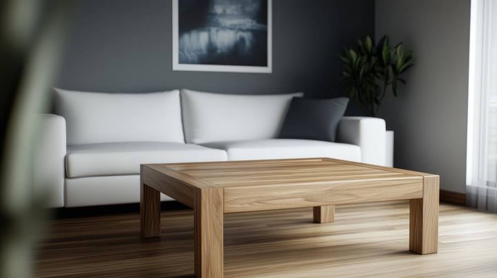 リビング 家庭運 下がる 角ばった家具