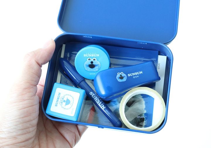 パペットスンスン缶ケースミニ文具セット