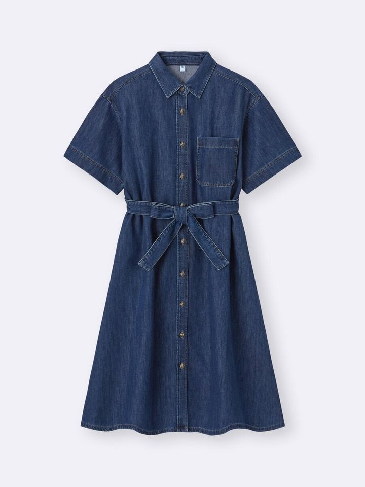 GUのライトデニムシャツワンピース