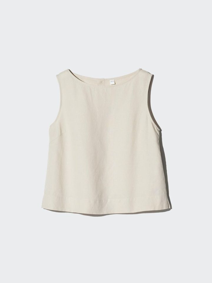 ユニクロのリネンブレンドブラウス