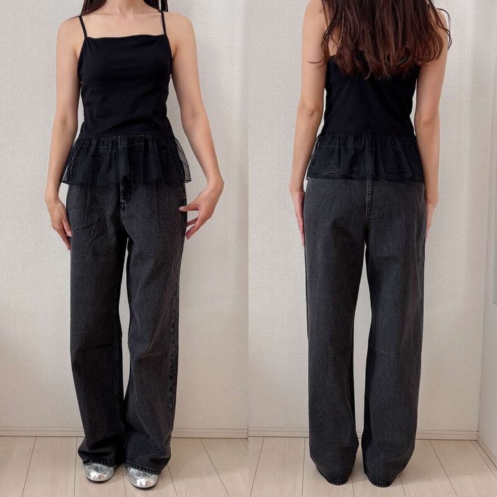 GUブラフィールペプラムキャミソール Lサイズ丈感