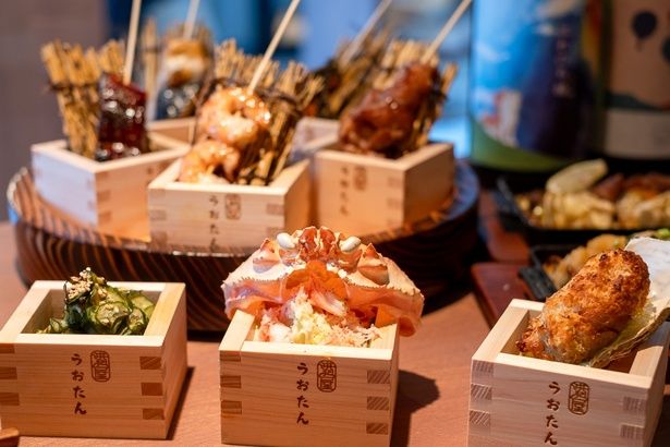 「港屋うおたん」では「魚串」を味わって