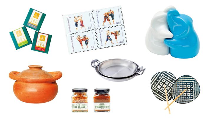 80m陶器のゾウのソルトアンドペッパー、竹製のうちわ、小分けのティーバッグ、チムチュムの鍋