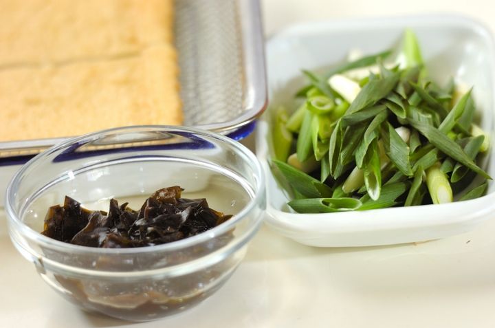 京風きつねうどんの下準備1