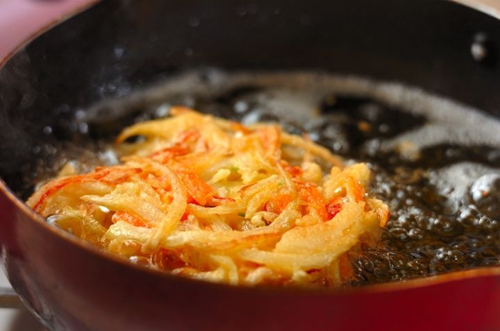 玉ネギのかき揚げの作り方2