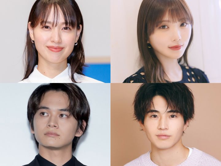 （左上から時計回りに）戸田恵梨香、与田祐希、中沢元紀、北村匠海 クランクイン！ width=