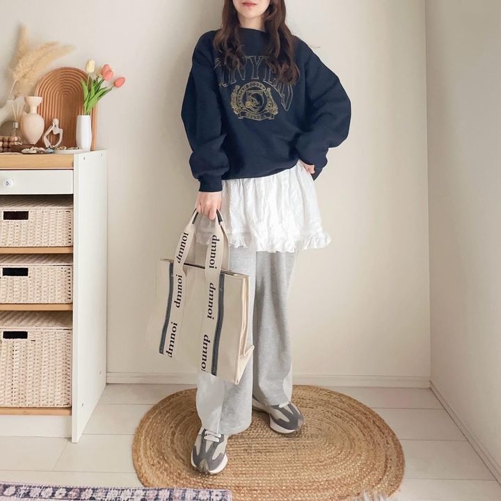 画像: スウェット ✕ スウェットでつくるリラックスコーデ