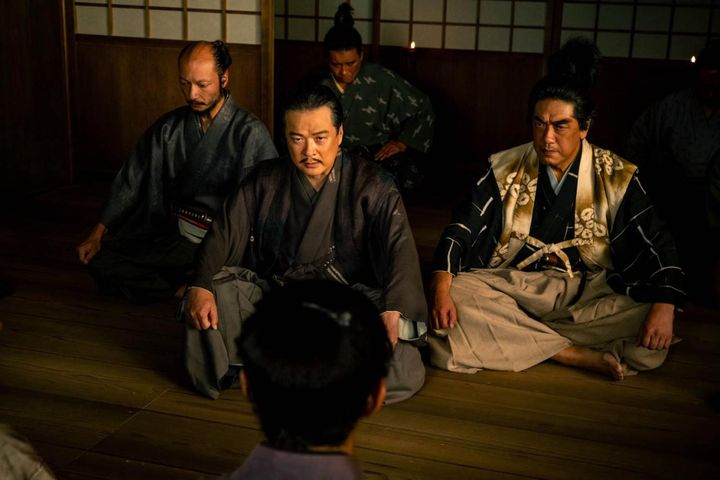 氏家直元（河内大和）、安藤守就（田中哲司）、稲葉良通（嶋尾康史）他／大河ドラマ「豊臣兄弟！」第9回より ©️NHK