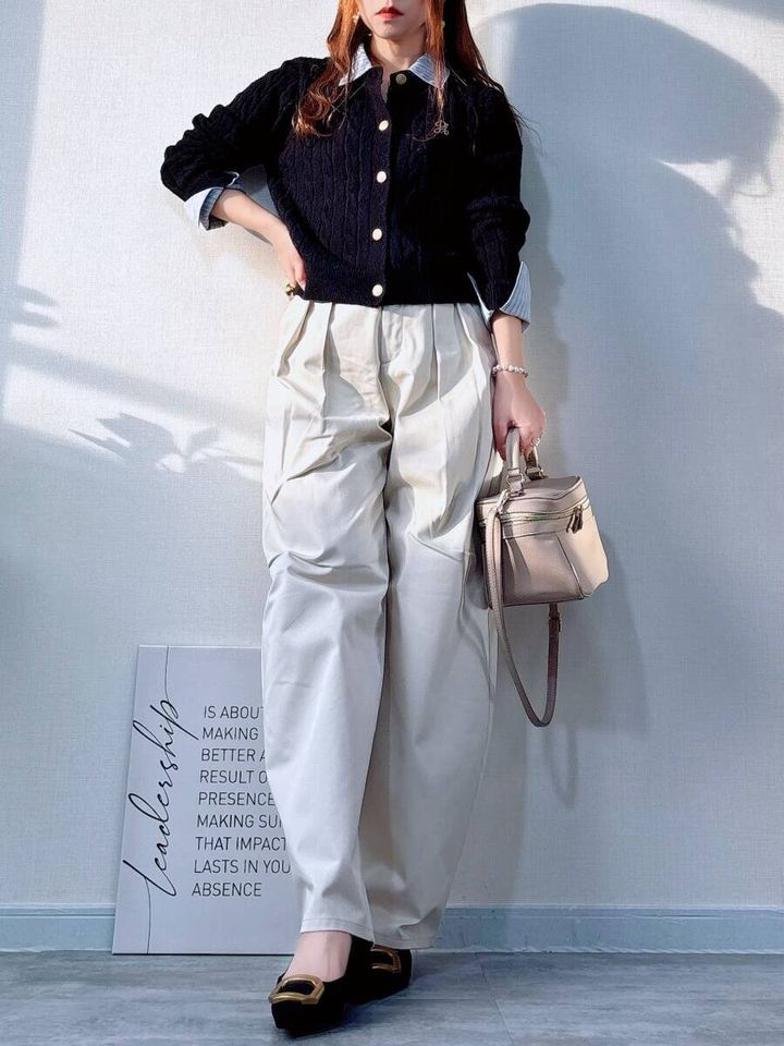 GUチノタックバレルパンツ NATURAL ヒールパンプスコーデ