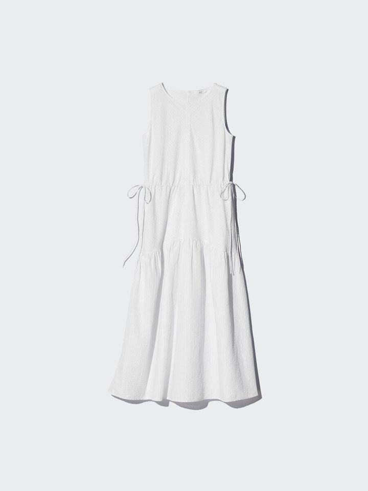 2026春ユニクロ大人女性おすすめリネンブレンドティアードワンピース