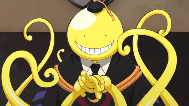 【画像を見る】E組の生徒たちに、自分を殺すための暗殺術を教える殺せんせー(「暗殺教室」第1期) [c]松井優征／集英社・アニメ「暗殺教室」製作委員会2025