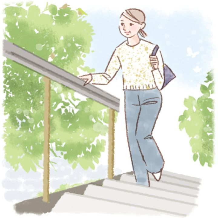 1フロアだけ階段を使って上ってみる