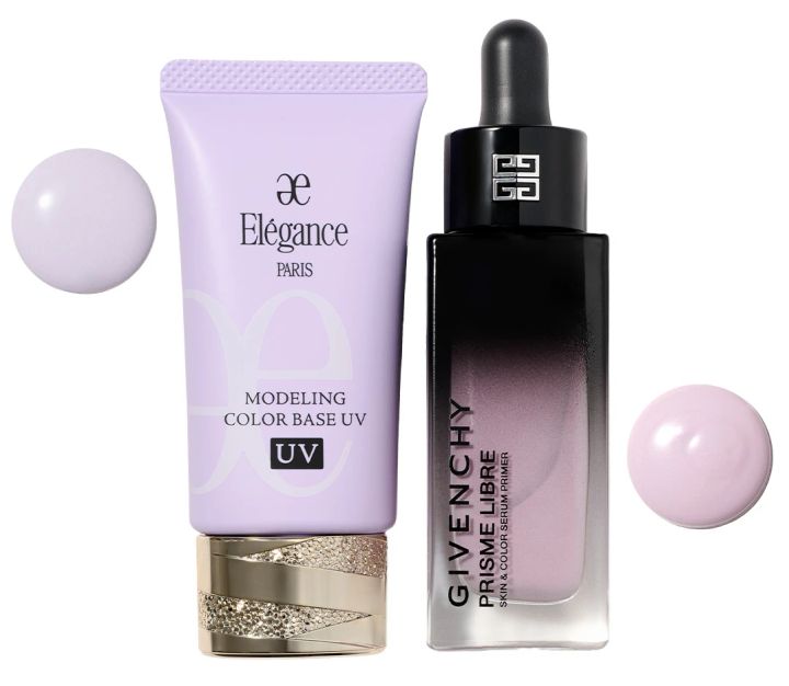 モデリング カラーベース UV LV660 SPF40・PA+++ 30g プリズム・リーブル・ケア&カラー・セラム・プライマー パープル 30ml ￥7700／パルファム ジバンシイ ￥5500／エレガンス コスメティックス