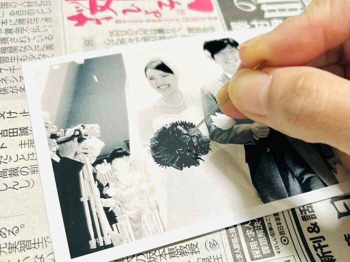 写真に『刺繍』してみたら…超おしゃれ！最高の思い出の一枚になりました♪