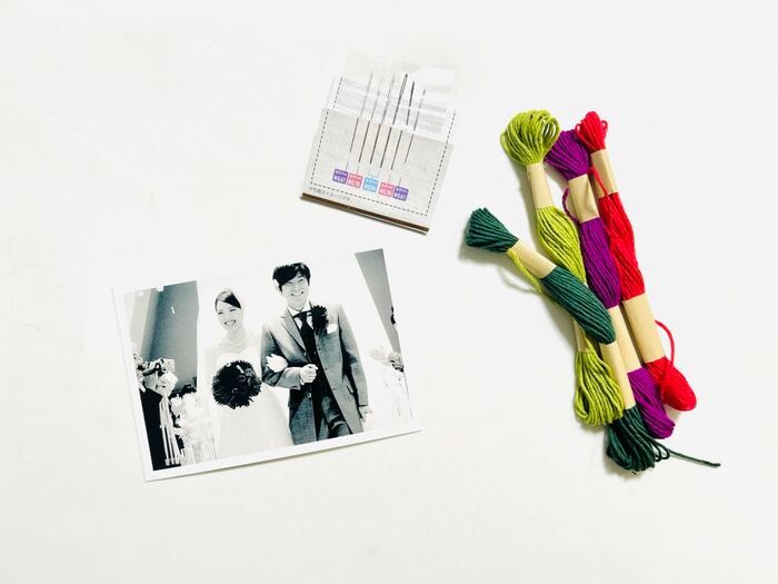 写真に『刺繍』してみたら…超おしゃれ！最高の思い出の一枚になりました♪