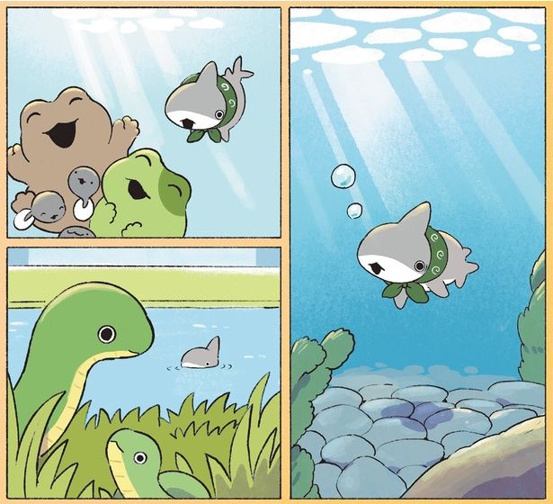 泳いでいると… （C）ペンギンボックス／KADOKAWA