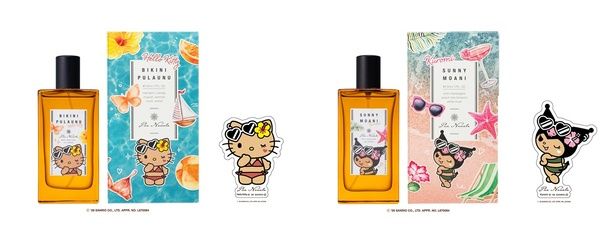 「プア ナナラ ビキニプラウヌ オードトワレ」。フルボトルタイプにはステッカーも付属 (C)'26 SANRIO CO., LTD. APPROVAL No. L670064