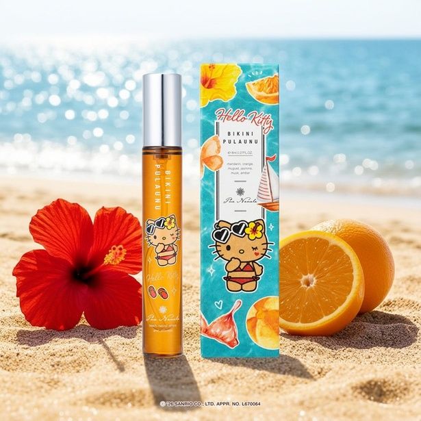 「プア ナナラ ビキニプラウヌ オードトワレ MINI ハローキティデザイン」 (C)'26 SANRIO CO., LTD. APPROVAL No. L670064