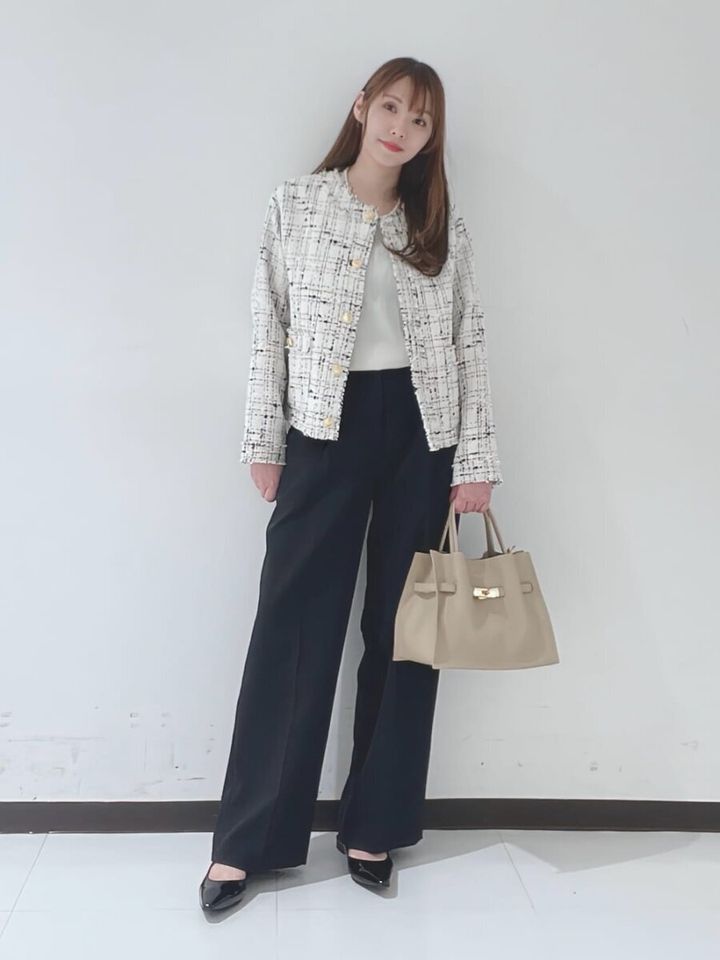 2026春大人女性おすすめきれいめツイードジャケットコーデ