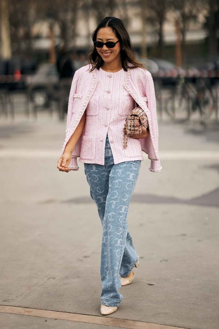 画像: ツイード × モノグラムなら表情豊か