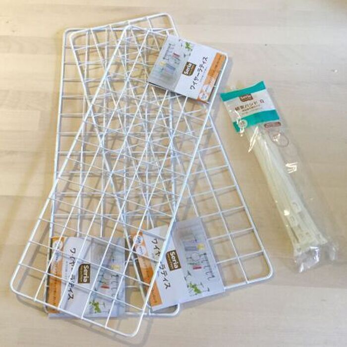 【100均】ワイヤーネット×結束バンドで