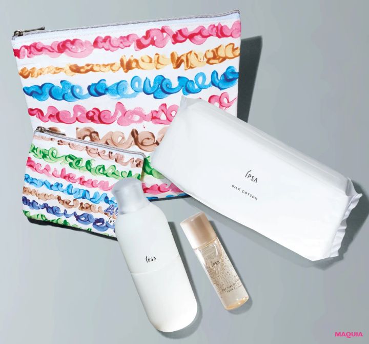 2026年最新作・新発売おすすめコスメ 40周年アニバーサリーMEキット〈左から〉ME n 4、ザ･タイムR アクア e、シルクコットン