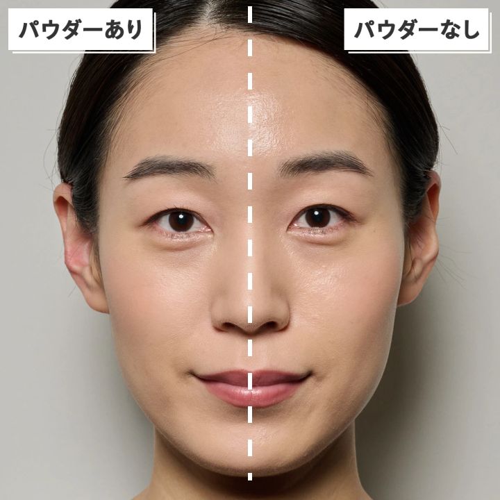 ジルスチュアート グロウシフォン ラスティング ルースパウダー 01 cotton beige 塗った直後