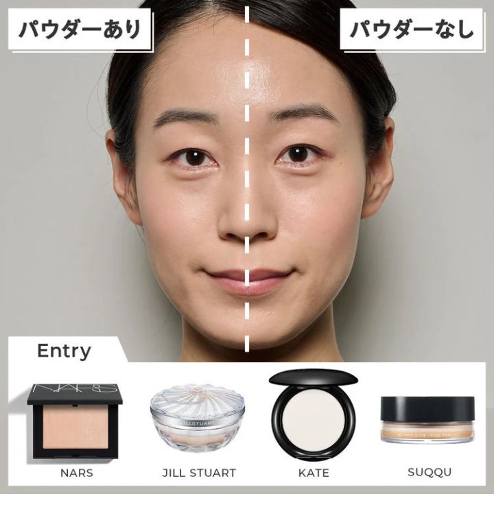 崩れないフェイスパウダー 検証 NARS JILL STUART KATE SUQQU