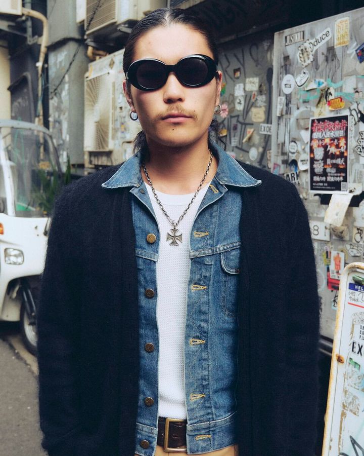 【スナップ】Leeの短丈Gジャンをインナー使いしているのが肝