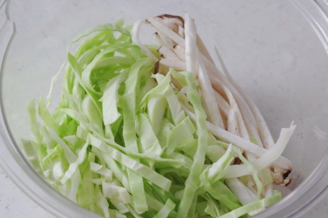 エリンギとキャベツ