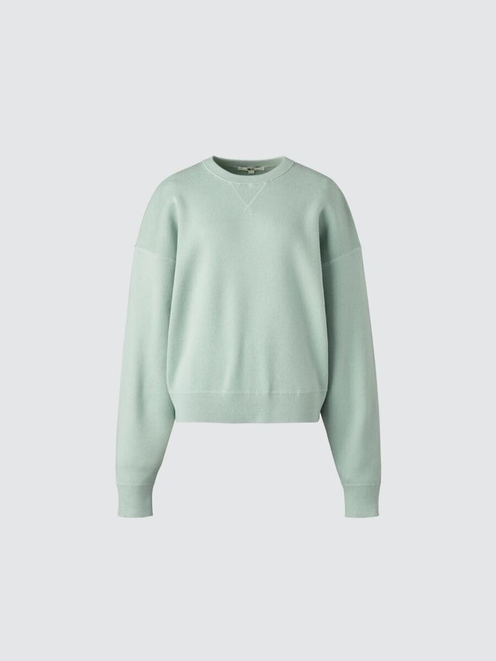 スムースコットンクルーネックセーター／50 LIGHT GREEN