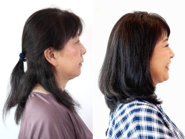 イメチェンビフォーアフター（サイド）：ちはるさん（50歳）