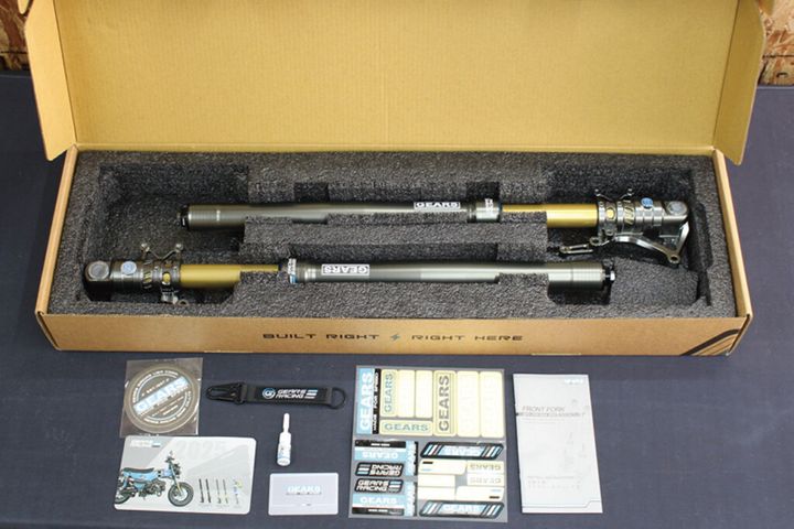 【モンキー125カスタム】OVER×ギアーズで挑む倒立フォーク化！純正比0.8kg軽量化の衝撃