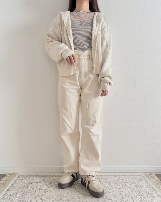 しまむら「シアーボーダープルオーバー」