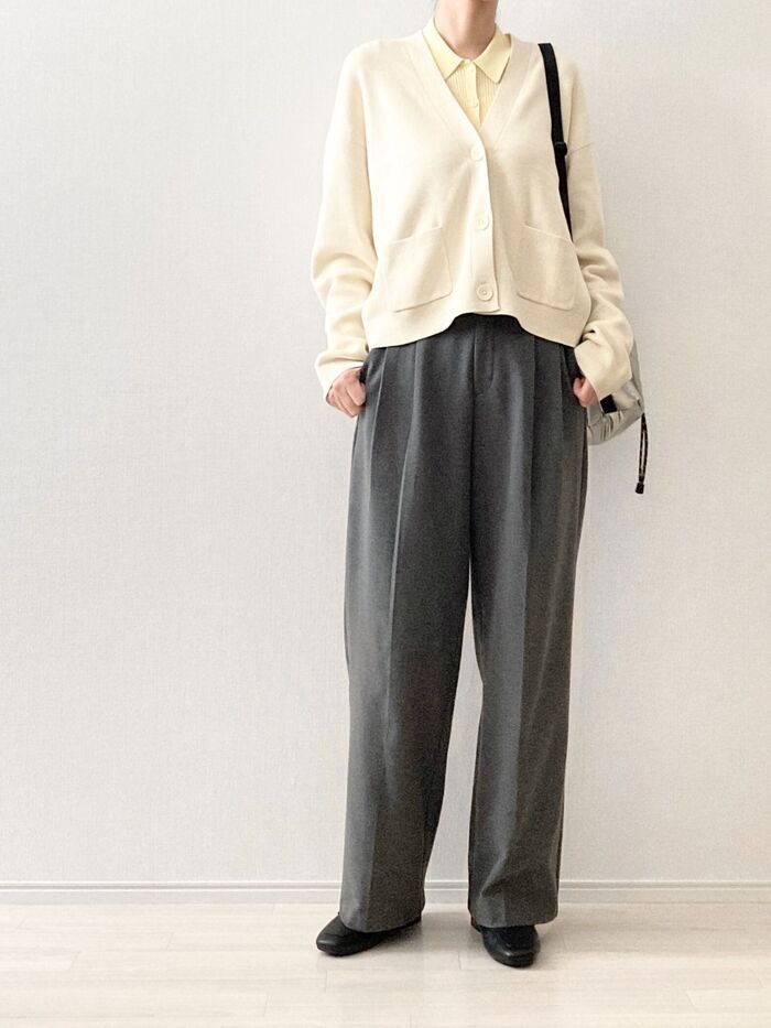【ユニクロ】毎朝着る服、迷ってない？40代の春コーデに『ショート丈カーデ』が大活躍！