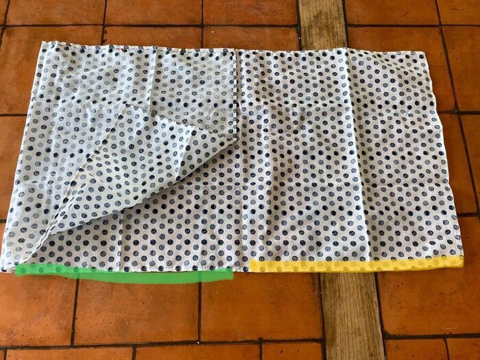 100均手ぬぐいでおしゃれな「おさんぽバッグ」ができちゃった！2箇所縫うだけの簡単リメイク♪