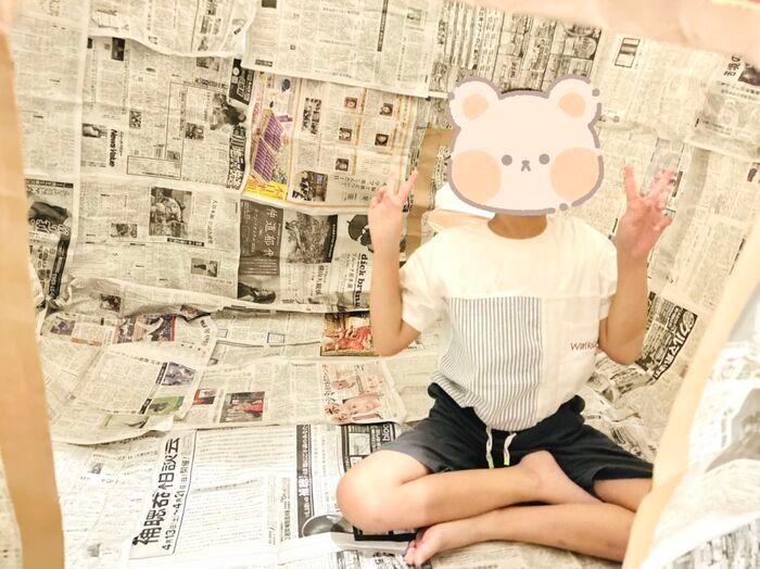 新聞紙で『巨大ドーム』作ってみた！大人も子どもも大興奮のおうちアクティビティに♪