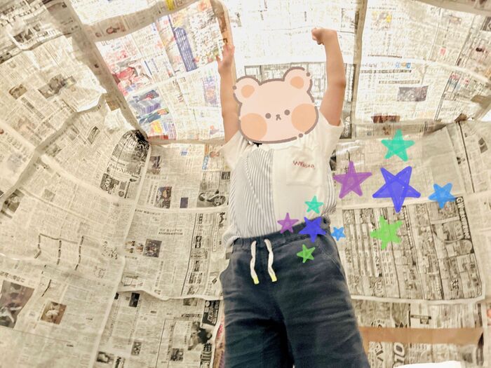 新聞紙で『巨大ドーム』作ってみた！大人も子どもも大興奮のおうちアクティビティに♪