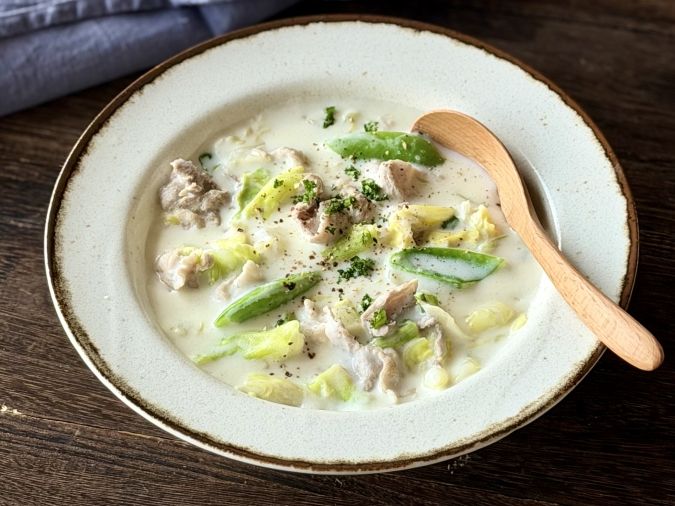 春キャベツのミルクスープ